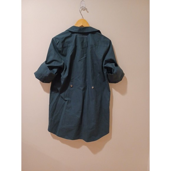 Mango Teal Button-Up Dress - Picture 8 of 11